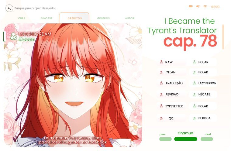 Eu me Tornei a Tradutora do Tirano Capítulo 78 Página 1