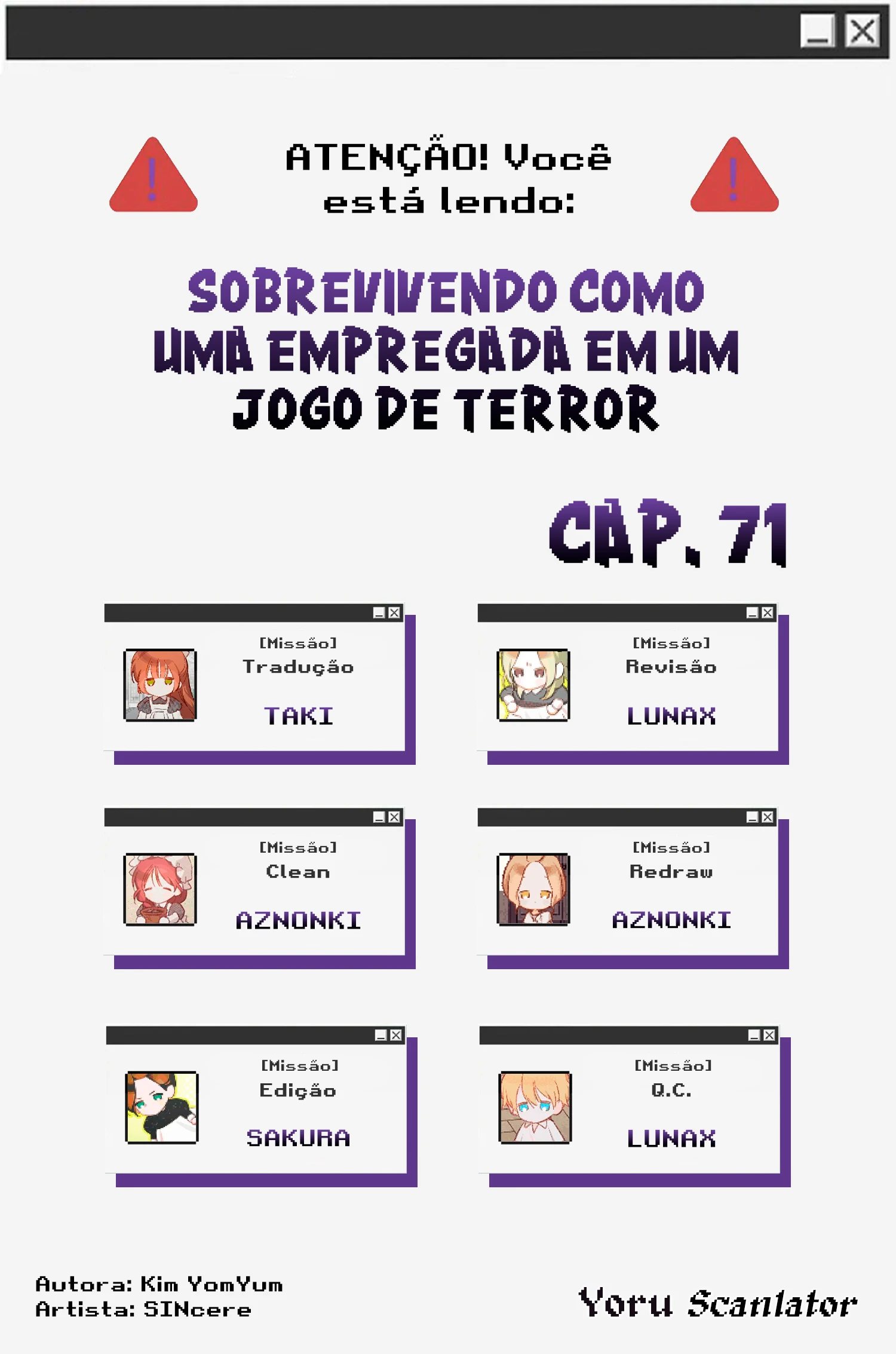 Sobrevivendo Como Uma Empregada Em Um Jogo De Terror Capítulo 71 Página 1
